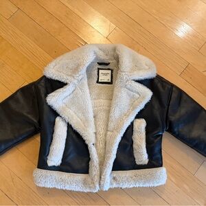 Abercrombie & Fitch Black Jacket with Cream Lining